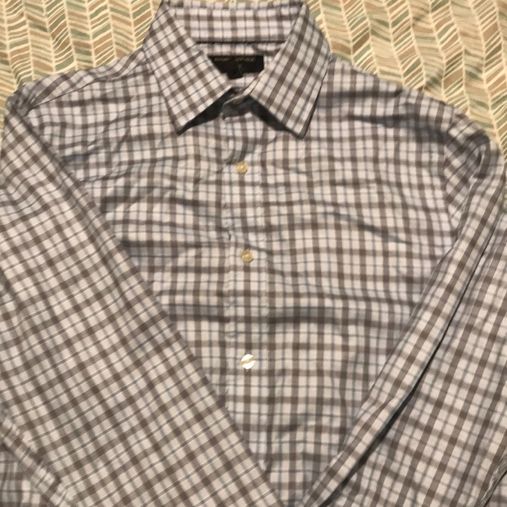 Navy and light blue Banana Republic dress shirt